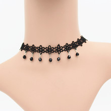 日韩蕾丝项链女短款锁骨链日韩版简约脖子颈带项圈配饰饰品choker