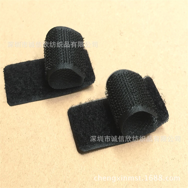 R角冲型魔术贴 车缝魔术贴 尼龙环保粘扣带  无胶黑白环保粘扣带