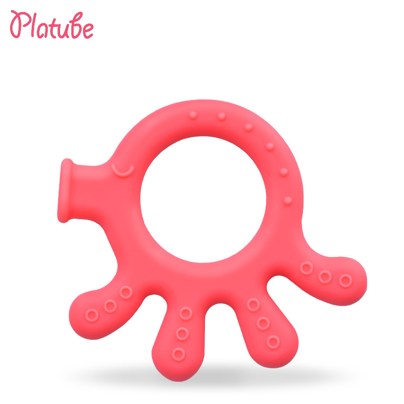 Mordedor de silicona en forma de animal para bebés, juguete para la dentición