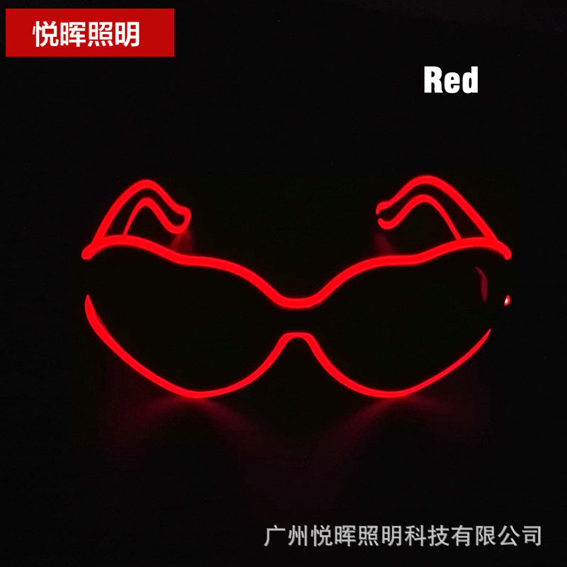 Nuevas gafas luminosas LED con forma de corazón, a la moda, para hombres y mujeres, estilo pareja, para fiestas, bailes, fotos.