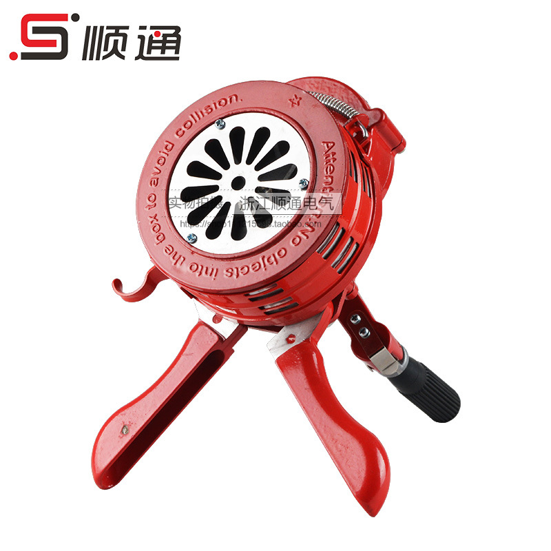 厂家批发手摇报警器ST-100便携式铝合金防空手摇蜂鸣器LK-100防空