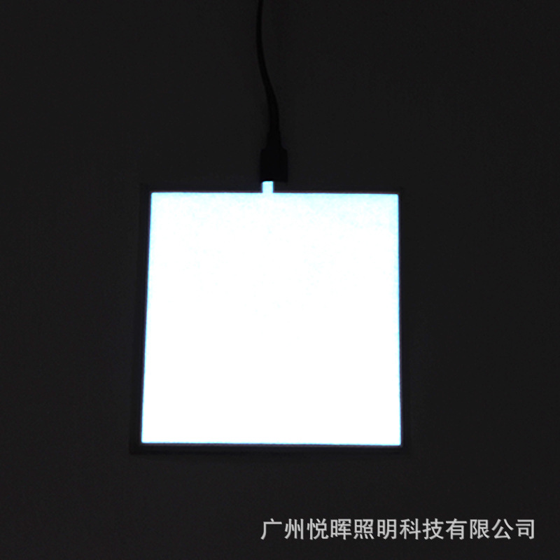 El luz fría película y DC-5V controlador USB traje tamaño 10x10cm el luminiscente película LCD retroiluminación