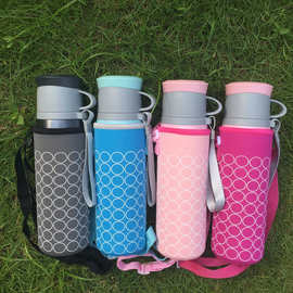 厂家创意保温杯保护套 印花潜水布杯套 便携背带儿童水壶包