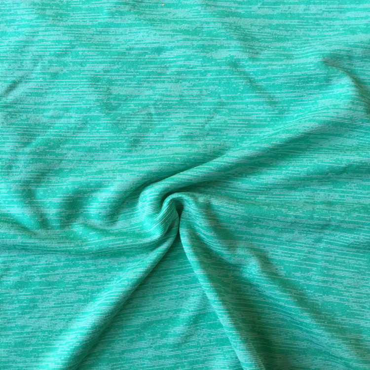 厂家供应 全涤阳离磨毛面料单双色针织可吸湿快干处理T恤针织面料