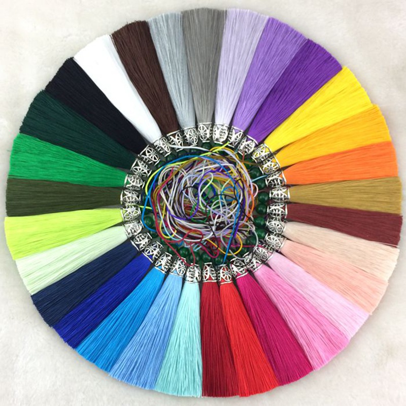 中国结流苏穗子挂件吊坠书签人造丝黄色挂穗装饰品配件材料批发