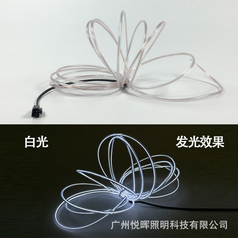 3V caja de batería 3,2mm luz fría traje 10 colores colorido luminoso ropa DIY modelado rendimiento props