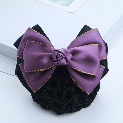 Professional Hairpin Hairpin Net Pocket Korean Hair Accessories Bank Post Mobile Stewardess Nurse Hotel Rose Hairpin