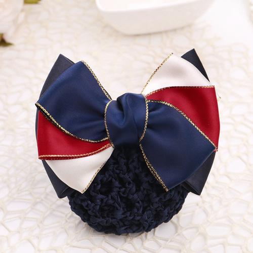 Professional hairpin Korean style hair net pocket Phnom Penh bow hair accessories hotel mobile stewardess hospital nurse hairpin