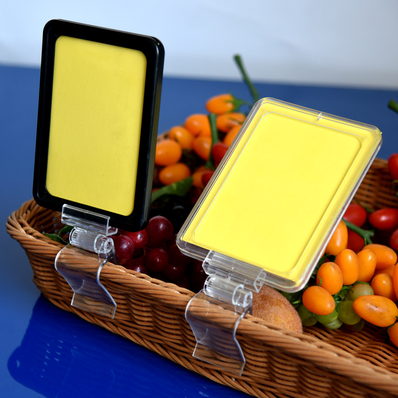 超市货架展柜A6标价框水产冰鲜散称价格夹服装价格牌促销神器