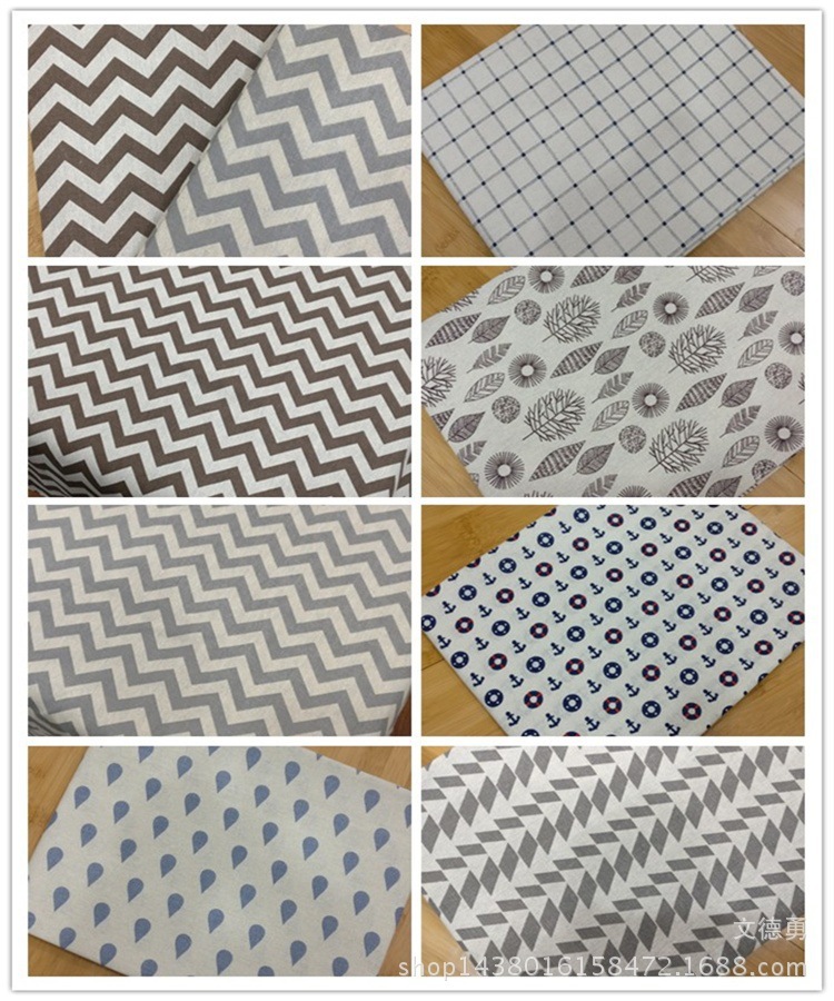 棉麻布 麻布印花 收纳袋 收纳筐 桌布 围裙 亚麻面料