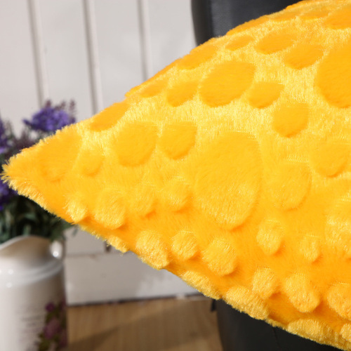Solid Color Long Fuzzy Home Sample Room Decoration Sofa Cushion Pillow Headboard Soft Pack Waist Support Cushion Pillow Case