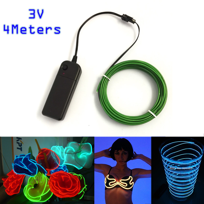 3V caja de batería 2,3mm luz fría traje 10 colores colorido luminoso luz interior decoración DIY forma luminosa Luz