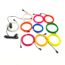 Q¿ELl⾀ ⾀ Φ2.3mm 5USB EL wire 10ɫ