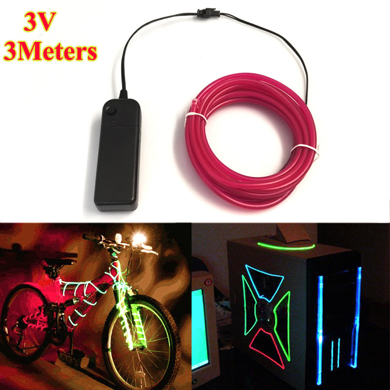 3V caja de batería 5,0mm luz fría traje 10 color brillante el luminoso publicidad decoración DIY props