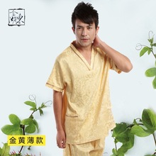 男女情侣纯棉足浴服浴场浴衣浴场浴衣足疗按摩美容浴袍洗浴服