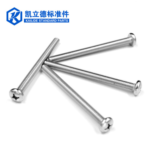 Stainless steel round head screw GB818 semi-round head machine screw M3 M4 M5 M6 M8 M10 M12 cross socket head screw