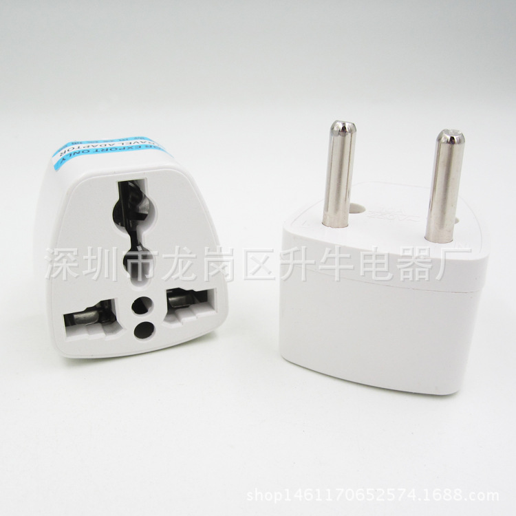 4,0mm convertidor de enchufe estándar europeo 4,8mm enchufe de conversión estándar europeo adaptador de enchufe de viaje europeo