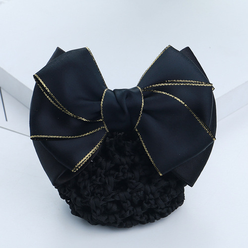 Professional hairpin Korean style hair net pocket Phnom Penh bow hair accessories hotel mobile stewardess hospital nurse hairpin