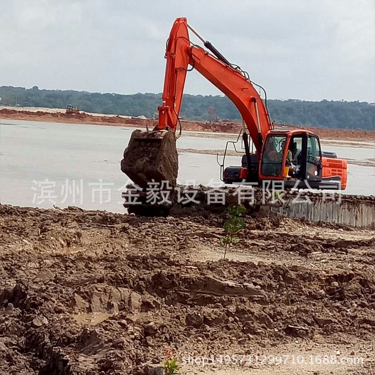 浅滩挖泥船  滩涂  水陆两用   水上作业挖掘机  滨州金毅