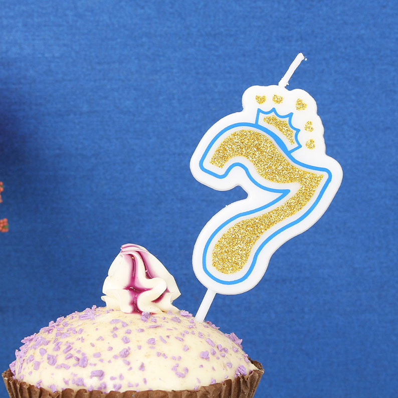 Venta al por mayor vela digital creativa corona 0-9 bebé año pastel oro rosa digital DIY fiesta cumpleaños vela