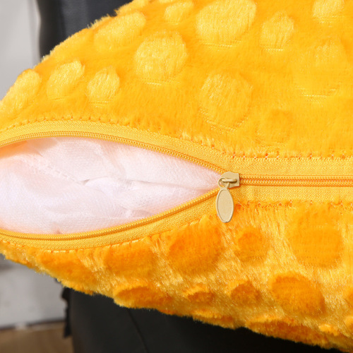 Solid Color Long Fuzzy Home Sample Room Decoration Sofa Cushion Pillow Headboard Soft Pack Waist Support Cushion Pillow Case