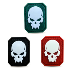 Glow-in-the-Dark Pirate Skull Head PVC Sticker Pack with Decorative Accessories Magic Hook and Loop Hat Sticker