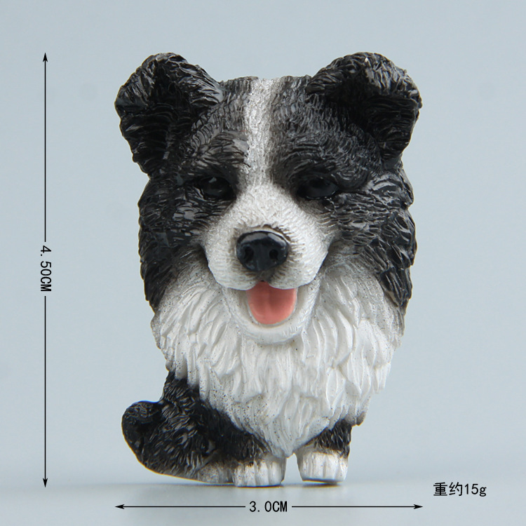 萌えタイプの世界の名犬ハチ士柯基闘牛犬模型柴犬犬年手作り冷蔵庫貼り人形磁力貼り|undefined
