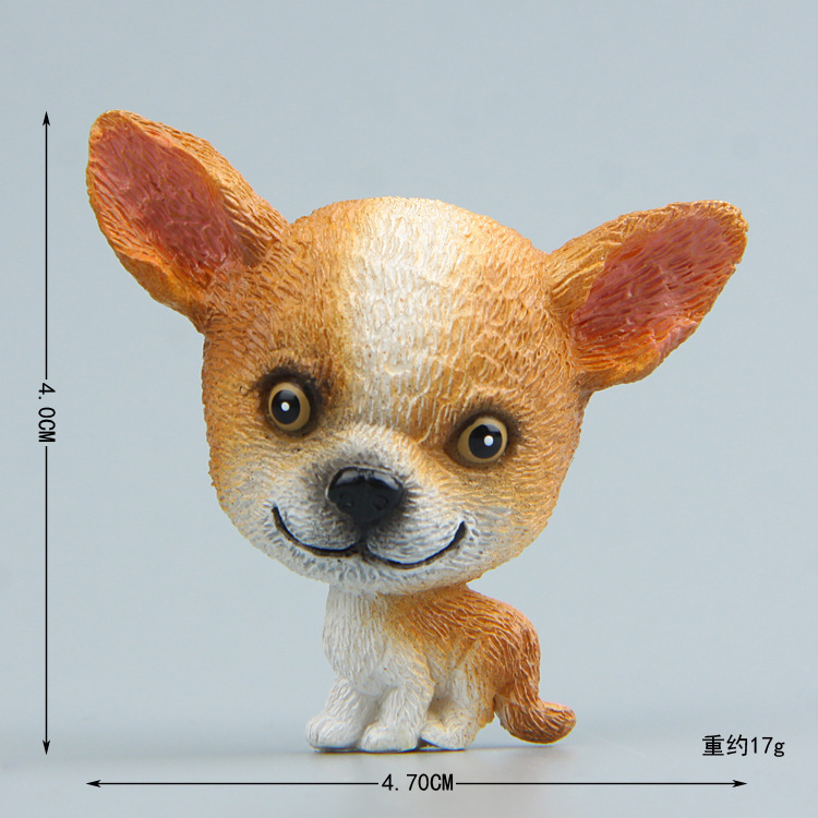 萌えタイプの世界の名犬ハチ士柯基闘牛犬模型柴犬犬年手作り冷蔵庫貼り人形磁力貼り|undefined