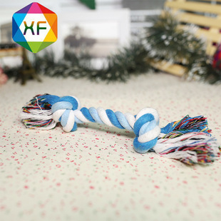 Factory direct pet toys handmade woven handicraft double cotton rope 50g double section