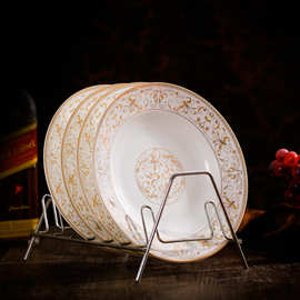 景德镇菜盘创意餐具西餐盘陶瓷8英寸碟子 牛排盘子 家用