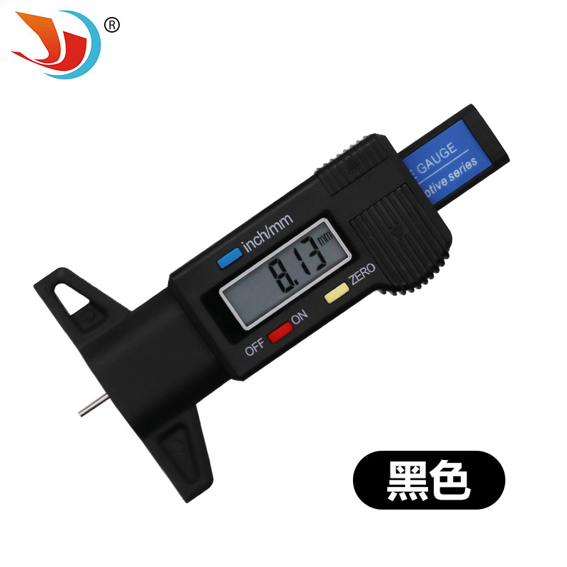 ✅数显轮胎花纹深度尺 汽车轮胎磨损检测 电子游标卡尺批发