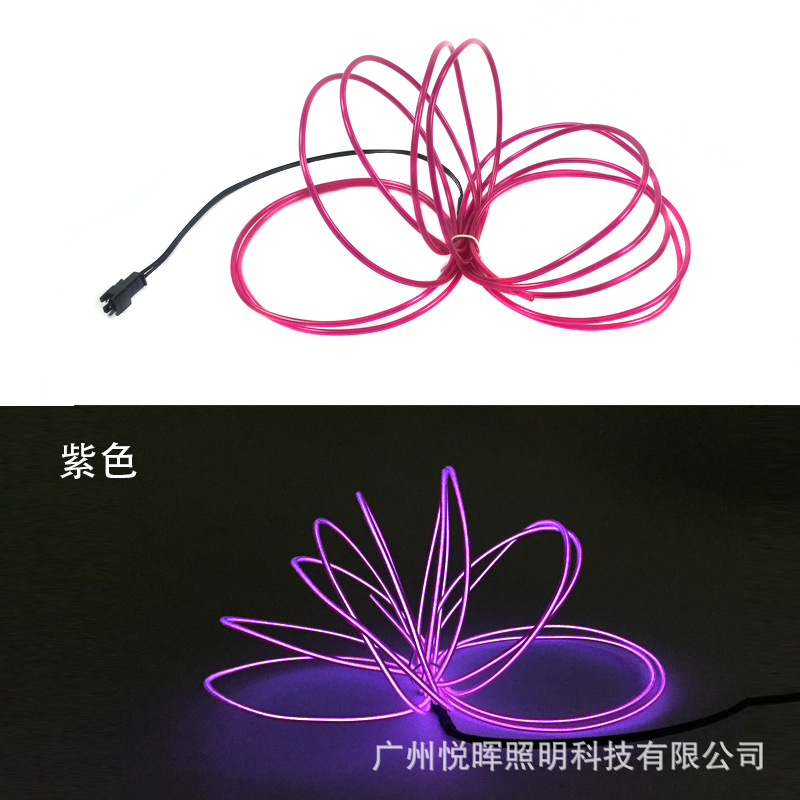 5 Interfaz VUSB 2,3mm luz fría traje 10 colores luz luminosa decoración interior DIY forma luminosa Luz