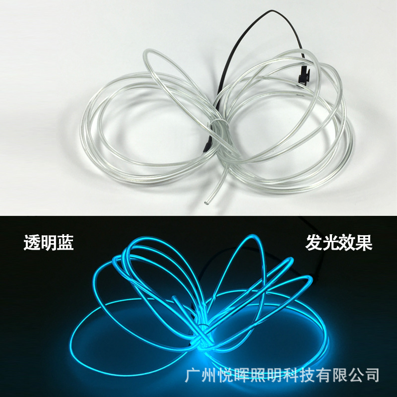 3V caja de batería 3,2mm luz fría traje 10 colores colorido luminoso ropa DIY modelado rendimiento props