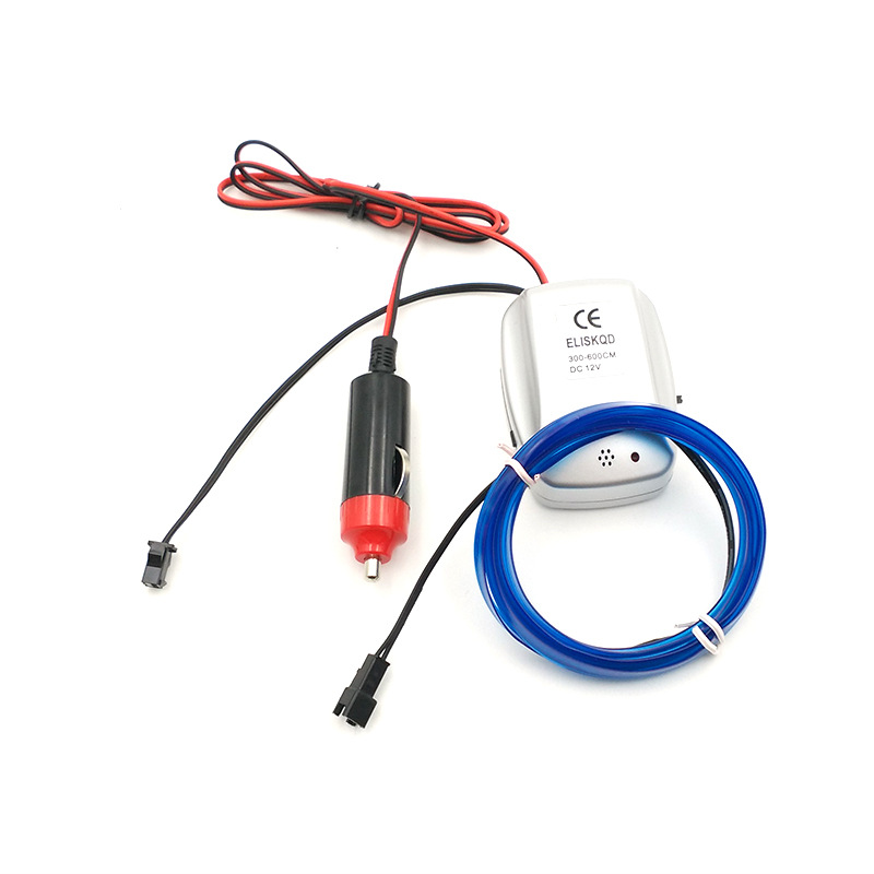 DC12V decoración del coche alambre unilateral con lado Frío luz EL luz luminosa 2 M traje coche faro