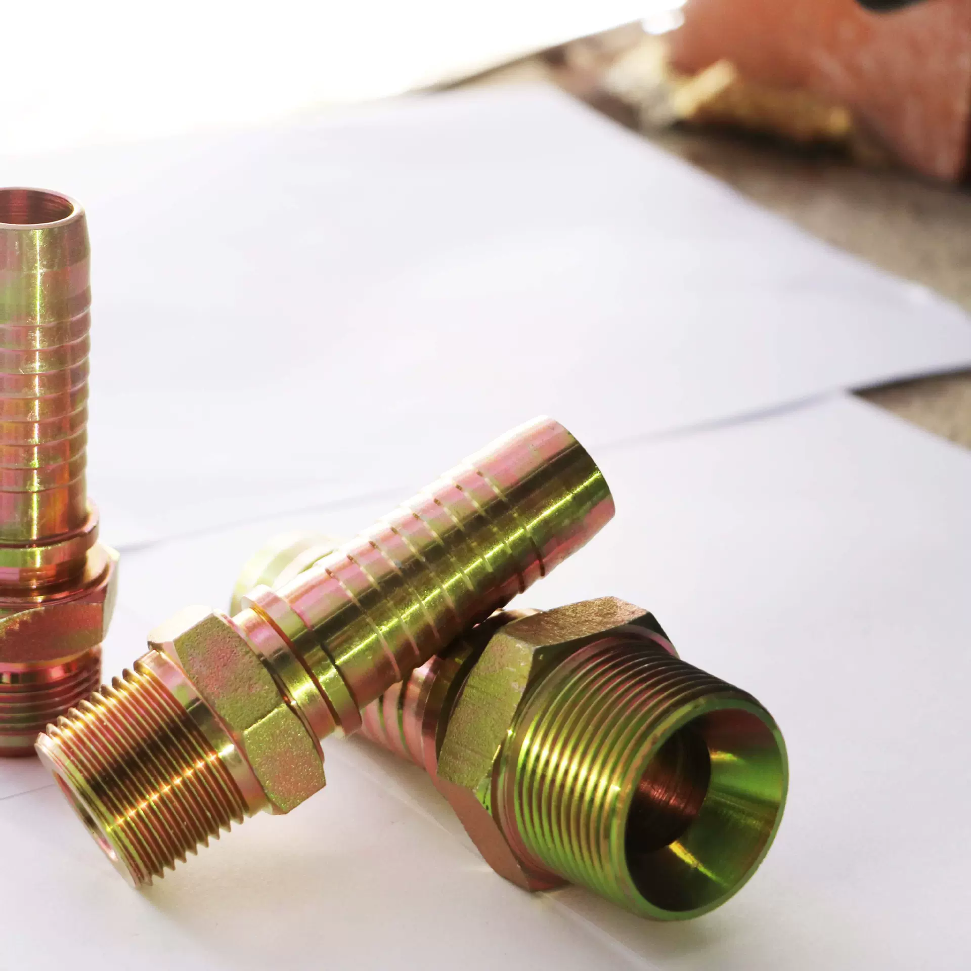 厂家批发 佳都液压 液压管件 外牙公制 半扣 A B C D H镀锌外丝