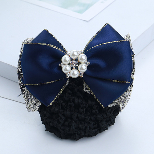 Professional hairpin nurse hairpin net pocket gold-edged polyester hairpin hairpin postal bank stewardess hotel work