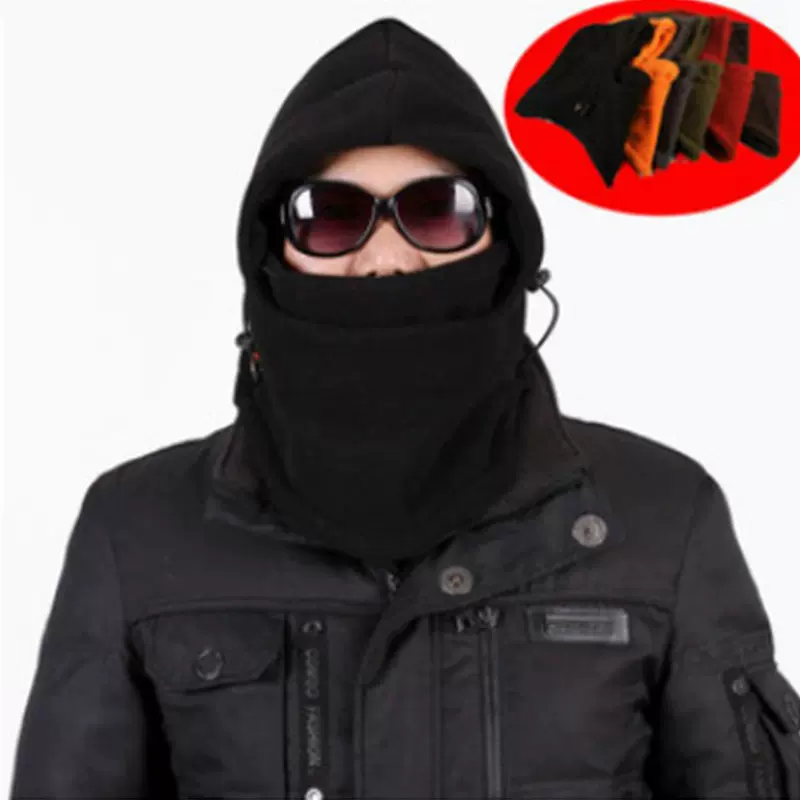 户外运动风雪帽风沙帽登山帽 多功能韩版秋冬新款套头帽子