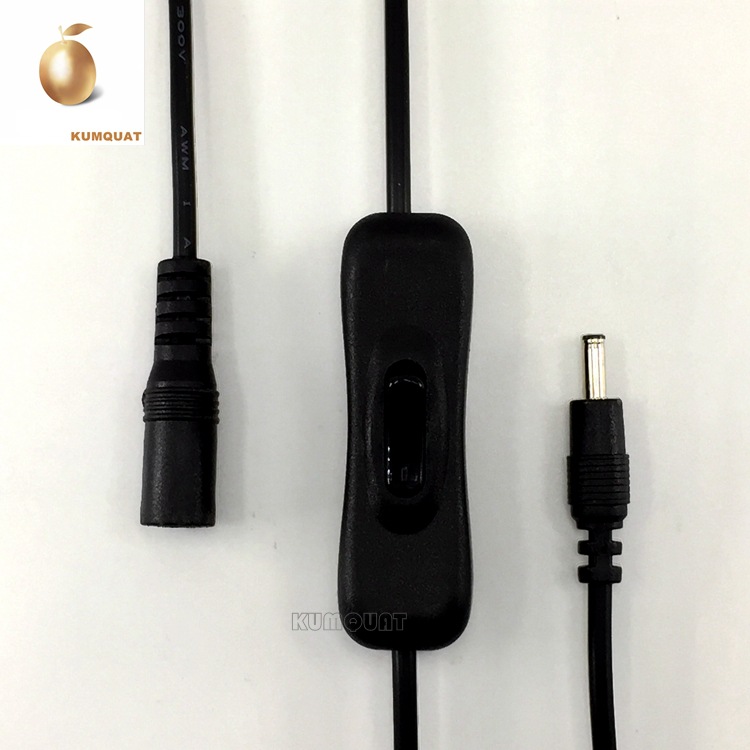 厂家供应 灯条灯带翘板式开关线_304带DC5521公母线_DC开关线