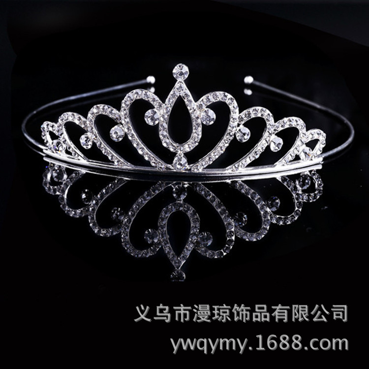 Nueva diadema rhinestone aleación diadema perla tocado nupcial accesorios para el cabello de los niños corona horquilla al por mayor