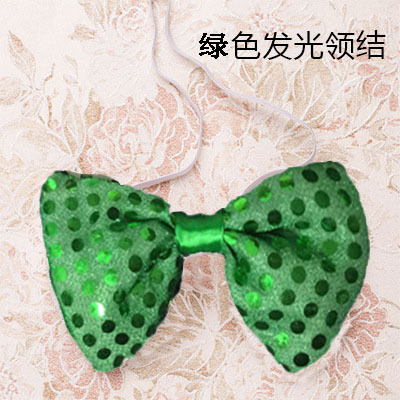 LED flash pajarita lazo luminoso del grano del arco popular europeo y americano de Halloween concierto FIESTA DE Navidad