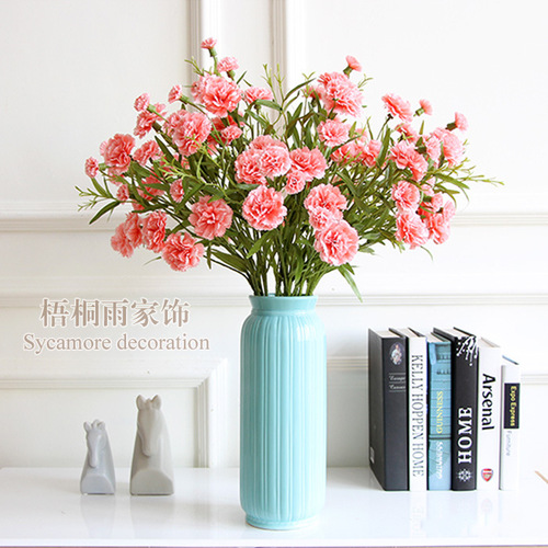 Simulated carnation silk flowers artificial flowers dried flowers decorative flowers home decor home accessories wedding celebration wedding decorations wholesale