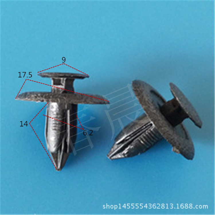Car push buckle nylon accessories buckle push expansion through core buckle screw buckle in stock wholesale
