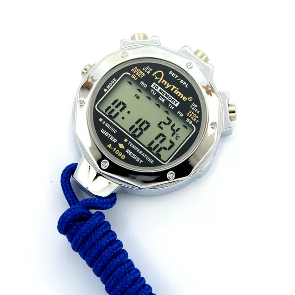 Factory Direct multi-functional metal stopwatch 10 luminous waterproof stopwatch timer temperature stopwatch 109D