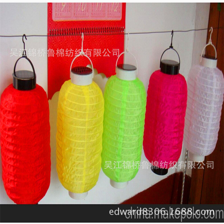 五枚缎八美缎红绸仿尼龙灯笼布阻燃防静电丝坯布LOGO轧花印花里料