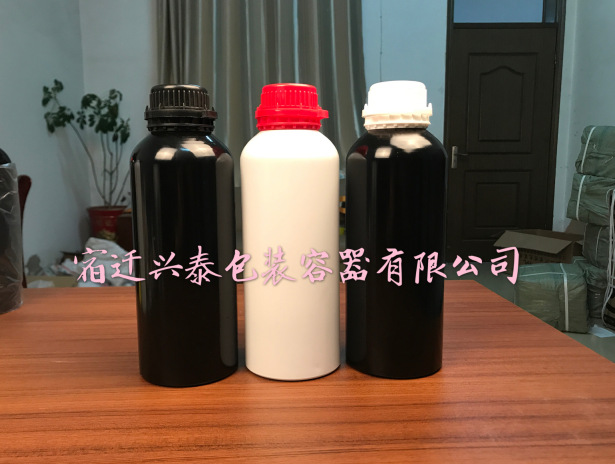 厂家直销 1L白色黑色抛光上色铝瓶铝罐 精油瓶 化工瓶 香精农药瓶