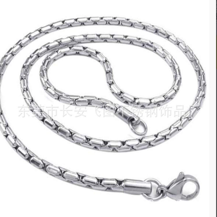 速卖通货源批发3.0圆锤项链50CM, 装饰链 大小规格齐全