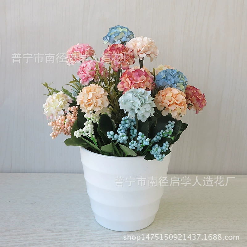 Европейский моделирование цветочный костюм домашние поделки украшения искусственные шелковые цветы Моделирование растений бонсай маленькие украшения в горшках