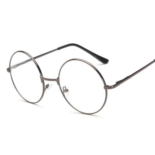 Retro Round Plastic Frame Metal Eyeglass Frame for Unisex Spring Hinged Leg Decorative Eyeglass Frame, Factory Wholesale