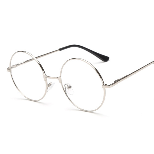 Retro Round Plastic Frame Metal Eyeglass Frame for Unisex Spring Hinged Leg Decorative Eyeglass Frame, Factory Wholesale