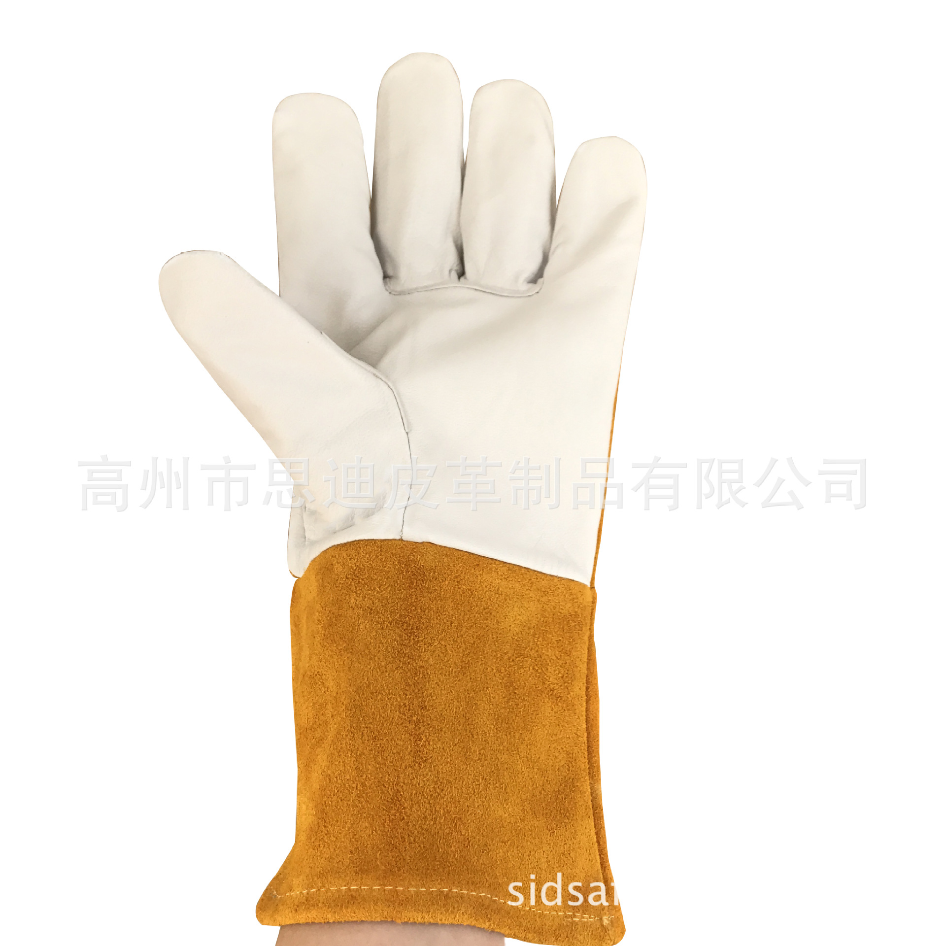 氩弧焊工羊皮电焊手套烧焊软山羊头层皮TIG无里布贴保护出口品